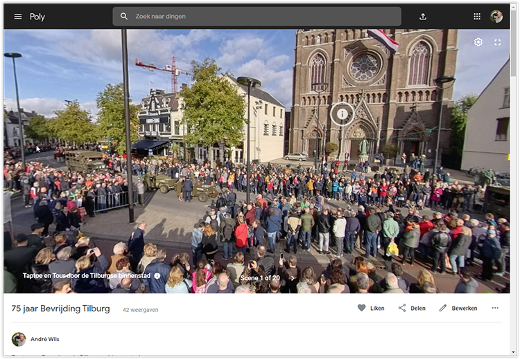 Poly Google.com Tour 75 jaar bevrijding Tilburg