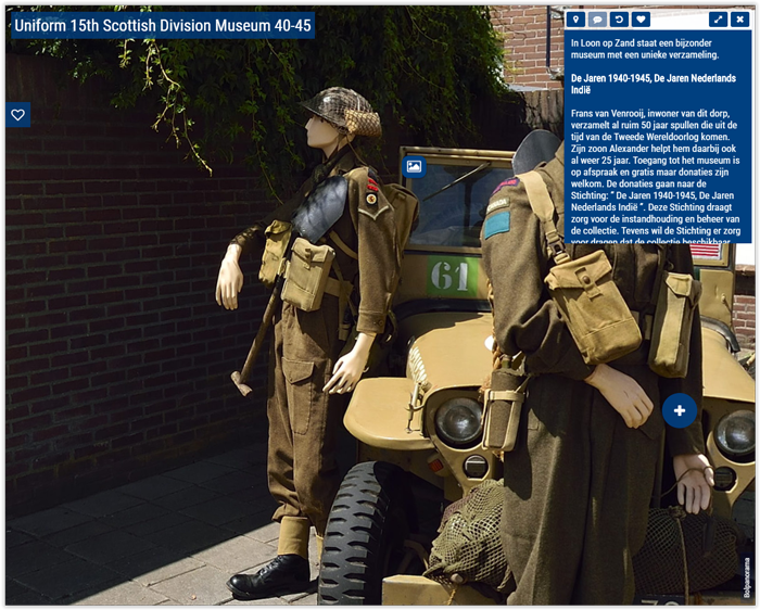 Uniform 15th Scottish Division Museum de jaren 40-45